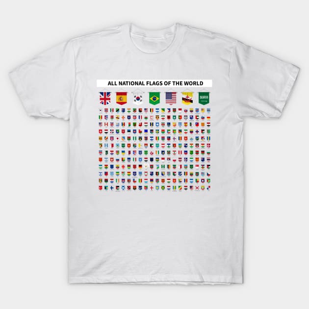 Flags of countries of the world 2024 T-Shirt by Abu Muorad